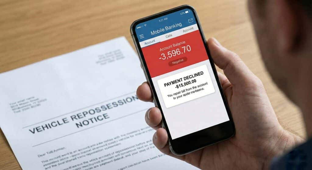 driver facing the financial risks of driving without insurance after a car accident